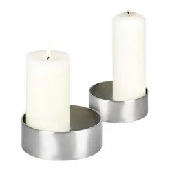 Brandneu ? Lambert Arvid Teelicht-/ Kerzenhalter - Ø 14,5 Cm - Höhe 5 Cm - Edelstahl ? -Applicata-shop unnamed file 1000