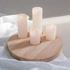 Billig ? Eulenschnitt Kerzenbrett Rund - Ø 32 Cm - Höhe 3 Cm - Blanko ✔️ -Applicata-shop unnamed file 101