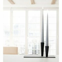 Schlussverkauf ? Lind DNA Cone Oak Kerzenständer - 2er Set - 2er Set - 3x9 Cm / 3x12 Cm - Black ? -Applicata-shop unnamed file 1023