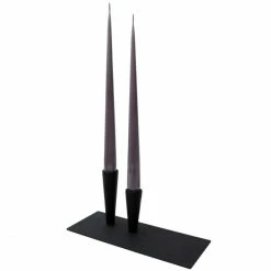 Schlussverkauf ? Lind DNA Cone Oak Kerzenständer - 2er Set - 2er Set - 3x9 Cm / 3x12 Cm - Black ? -Applicata-shop unnamed file 1024