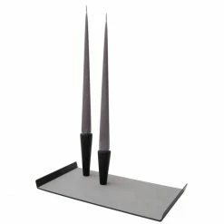 Schlussverkauf ? Lind DNA Cone Oak Kerzenständer - 2er Set - 2er Set - 3x9 Cm / 3x12 Cm - Black ? -Applicata-shop unnamed file 1025