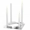 Coupon ✨ Höfats SQUARE CANDLE Kerzenhalter - 4er Set - 4er Set - 17x9x2,5cm - Silberfarben ?