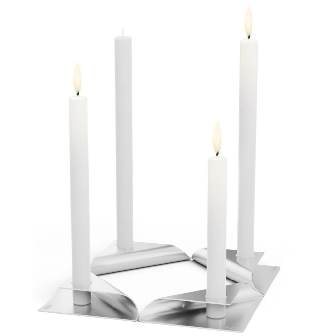 Coupon ✨ Höfats SQUARE CANDLE Kerzenhalter - 4er Set - 4er Set - 17x9x2,5cm - Silberfarben ? 1 Coupon ✨ Höfats SQUARE CANDLE Kerzenhalter - 4er Set - 4er Set - 17x9x2,5cm - Silberfarben ?