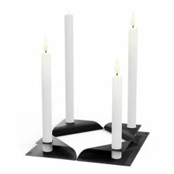Rabatt ? Höfats SQUARE CANDLE Kerzenhalter - 4er Set - 4er Set - 17x9x2,5cm - Schwarz ?
