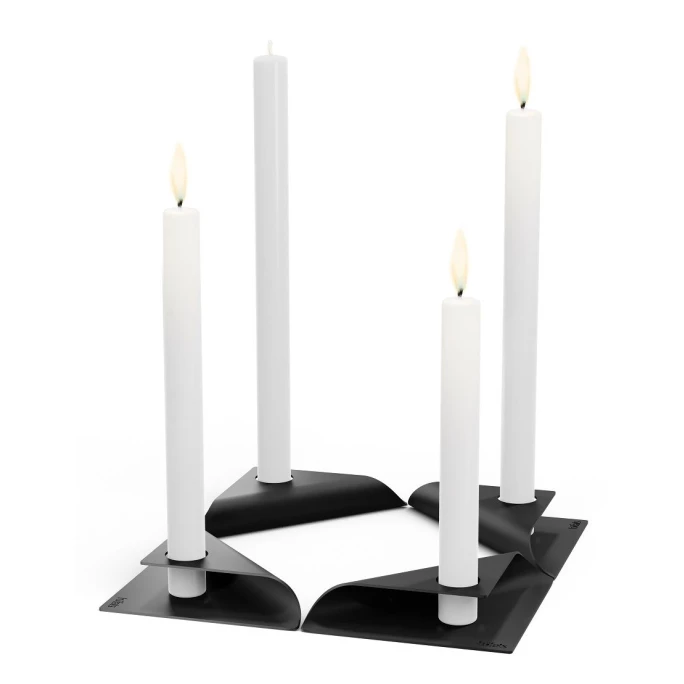 Rabatt ? Höfats SQUARE CANDLE Kerzenhalter - 4er Set - 4er Set - 17x9x2,5cm - Schwarz ? 1 Rabatt ? Höfats SQUARE CANDLE Kerzenhalter - 4er Set - 4er Set - 17x9x2,5cm - Schwarz ?