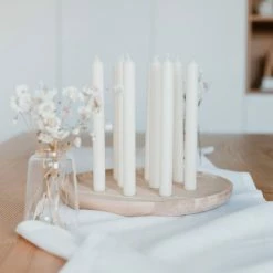 Budget ? Eulenschnitt Kerzenbrett Rund - Ø 32 Cm - Höhe 3 Cm - Natur ? -Applicata-shop unnamed file 1058