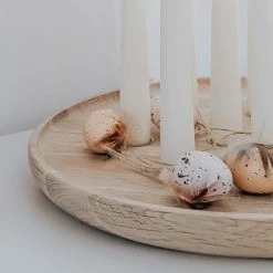 Budget ? Eulenschnitt Kerzenbrett Rund - Ø 32 Cm - Höhe 3 Cm - Natur ? -Applicata-shop unnamed file 1060