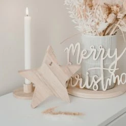 Blitzangebot ✔️ Eulenschnitt Stern Karten- Und Kerzenhalter - 20 X 20,5 Cm - Höhe Ca. 2 Cm - Natur ✨ -Applicata-shop unnamed file 1104