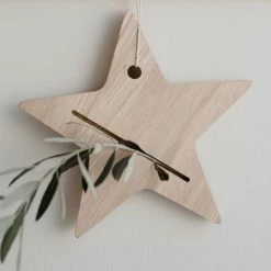 Blitzangebot ✔️ Eulenschnitt Stern Karten- Und Kerzenhalter - 20 X 20,5 Cm - Höhe Ca. 2 Cm - Natur ✨ -Applicata-shop unnamed file 1106