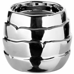 Bestes Angebot ? Fink Living Fink COCON Kerzenhalter - Höhe 10 Cm - Ø 12 Cm - Silberfarben ?