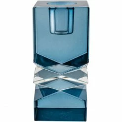 Bester Verkauf ? House Nordic Mira Kerzenständer - 5x5x11 Cm - Blau ?