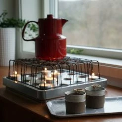 Auslauf ? Born In Sweden Stumpastaken Kerzenhalter - Höhe 4 Cm - Tiefe 29,5 Cm - Länge 29,5 Cm - Aluminium Poliert ? -Applicata-shop unnamed file 1249