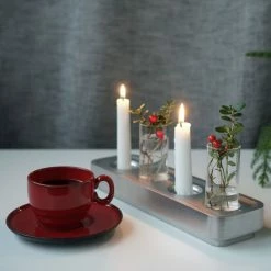 Auslauf ✨ Born In Sweden Stumpastaken Long Kerzenhalter - Höhe 4 Cm - Tiefe 8,5 Cm - Länge 29,5 Cm - Aluminium Poliert ? -Applicata-shop unnamed file 1264