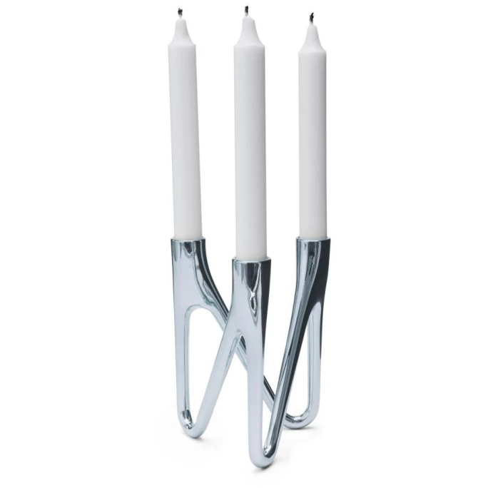 Auslauf ? Morsø Roots Kerzenhalter - 11x11x16,5 Cm - Chrom ✨ 1 Auslauf ? Morsø Roots Kerzenhalter - 11x11x16,5 Cm - Chrom ✨