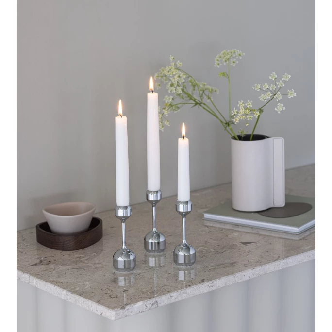 Großhandel ? Lind DNA Silhouette Kerzenhalter - Höhe: 12 Cm - Ø 4,2 Cm - Chrome ⭐ 3 Großhandel ? Lind DNA Silhouette Kerzenhalter - Höhe: 12 Cm - Ø 4,2 Cm - Chrome ⭐ – Bild 3