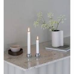 Aktion ? Lind DNA Silhouette 34 Kerzenhalter - 2er-Set - 2er-Set: Höhe: 3,4 Cm - Ø 4,2 Cm - Chrome ? -Applicata-shop unnamed file 1316