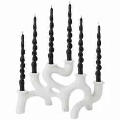 Blitzangebot ? Present Time Swirl Kerzenhalter - Large: H 35 Cm - B 20 Cm - Weiß ? -Applicata-shop unnamed file 1342