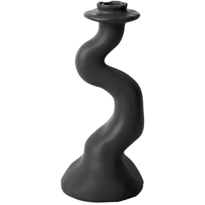 Neu ? Present Time Organic Swirl Kerzenhalter - Medium: H 25,4 Cm - B 12 Cm - Schwarz ? 2 Neu ? Present Time Organic Swirl Kerzenhalter - Medium: H 25,4 Cm - B 12 Cm - Schwarz ? – Bild 2