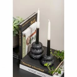 Coupon ⌛ Present Time Speckled Rings Kerzenhalter - Small: H 7,5 Cm - Ø 9 Cm - Schwarz ⭐ -Applicata-shop unnamed file 1482