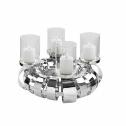 Rabatt ✔️ Fink Living Fink ANELLO Dekokranz - ø 50 Cm - Vernickelt ?