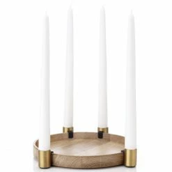 Neu ? Applicata Luna Kerzenhalter - Ø 27 Cm - 3,7 Cm - Oak-brass ✔️