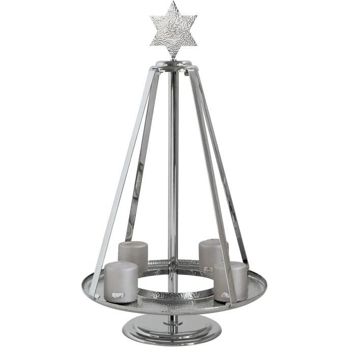 Brandneu ? Fink Living Fink CARUS Adventskranz - Ø 46 Cm - Höhe 82 Cm - Silberfarben ? 2 Brandneu ? Fink Living Fink CARUS Adventskranz - Ø 46 Cm - Höhe 82 Cm - Silberfarben ? – Bild 2