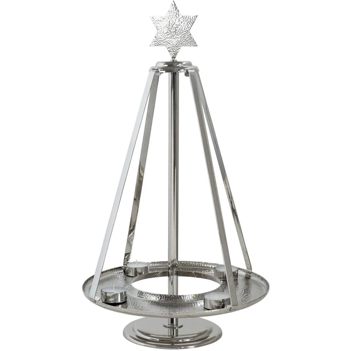 Brandneu ? Fink Living Fink CARUS Adventskranz - Ø 46 Cm - Höhe 82 Cm - Silberfarben ? 4 Brandneu ? Fink Living Fink CARUS Adventskranz - Ø 46 Cm - Höhe 82 Cm - Silberfarben ? – Bild 4