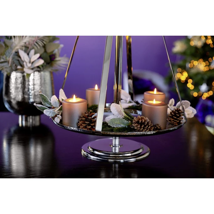 Brandneu ? Fink Living Fink CARUS Adventskranz - Ø 46 Cm - Höhe 82 Cm - Silberfarben ? 10 Brandneu ? Fink Living Fink CARUS Adventskranz - Ø 46 Cm - Höhe 82 Cm - Silberfarben ? – Bild 10