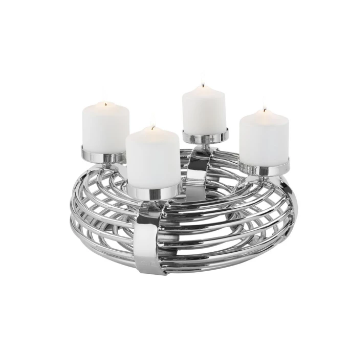 Besorgen ? Fink Living Fink VENTURA Kerzen-Dekokranz 4-flammig - Ø 40 Cm - Höhe 16 Cm - Silberfarben ? 1 Besorgen ? Fink Living Fink VENTURA Kerzen-Dekokranz 4-flammig - Ø 40 Cm - Höhe 16 Cm - Silberfarben ?