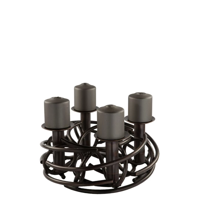 Budget ? Fink Living Fink CORONA Kerzen-Dekokranz 4-flammig - Ø 40 Cm - Bronzefarben ? 1 Budget ? Fink Living Fink CORONA Kerzen-Dekokranz 4-flammig - Ø 40 Cm - Bronzefarben ?