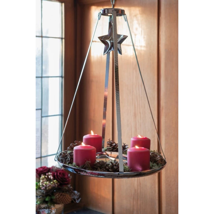 Auslauf ⌛ Fink Living Fink CAROL Dekokranz - Ø 42 X Höhe 67 Cm - Silberfarben / Vernickelt ? 2 Auslauf ⌛ Fink Living Fink CAROL Dekokranz - Ø 42 X Höhe 67 Cm - Silberfarben / Vernickelt ? – Bild 2