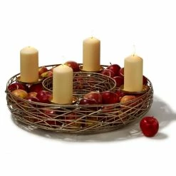 Budget ? Philippi Tahoma Adventskranz XXL - Höhe 13 Cm - Ø 60 Cm - Rose-champagne ? -Applicata-shop unnamed file 1684