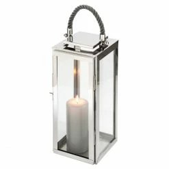 Coupon ? Fink Living Fink SEVILLA Laterne - Höhe 43 Cm - 18x18 Cm - Edelstahl ?