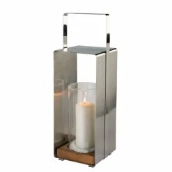 Am billigsten ⭐ Fink Living Fink MAGNUS Laterne - 59x19x19 Cm - Matt Silberfarben ✨