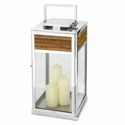 Bestes Angebot ? Fink Living Fink GENUA Laterne Hoch - 30x30 Cm - H 60 Cm - Silberfarben ?