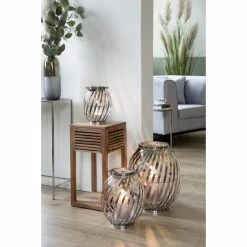 Angebote ⌛ Fink Living Fink BRAVA Laterne - Höhe 46 Cm - Ø 35 Cm - Silberfarben ? -Applicata-shop unnamed file 1859