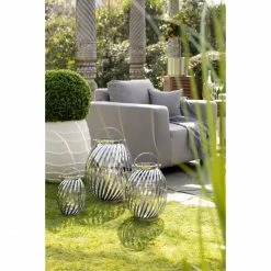 Angebote ⌛ Fink Living Fink BRAVA Laterne - Höhe 46 Cm - Ø 35 Cm - Silberfarben ? -Applicata-shop unnamed file 1860