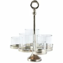 Auslauf ✔️ Riviera Maison Rivièra Maison Lisbon Multiple Teelichthalter - S - 21x21x26 Cm - Silberfarben ?