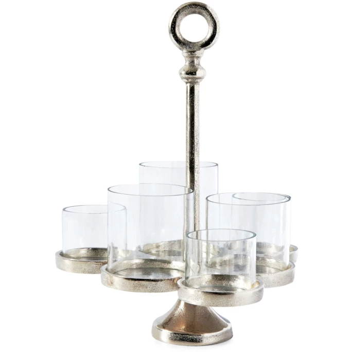 Auslauf ✔️ Riviera Maison Rivièra Maison Lisbon Multiple Teelichthalter - S - 21x21x26 Cm - Silberfarben ? 1 Auslauf ✔️ Riviera Maison Rivièra Maison Lisbon Multiple Teelichthalter - S - 21x21x26 Cm - Silberfarben ?