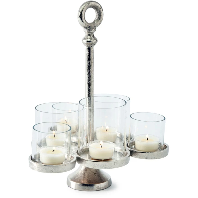 Auslauf ✔️ Riviera Maison Rivièra Maison Lisbon Multiple Teelichthalter - S - 21x21x26 Cm - Silberfarben ? 3 Auslauf ✔️ Riviera Maison Rivièra Maison Lisbon Multiple Teelichthalter - S - 21x21x26 Cm - Silberfarben ? – Bild 3