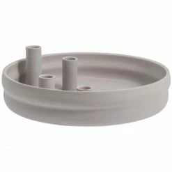 Schlussverkauf ? Storefactory BOLMEN Kerzenhalter - Ø 30 Cm - Höhe 9 Cm - Light Grey ?