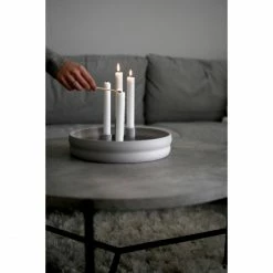 Schlussverkauf ? Storefactory BOLMEN Kerzenhalter - Ø 30 Cm - Höhe 9 Cm - Light Grey ? -Applicata-shop unnamed file 250