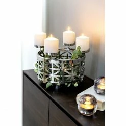 Aktion ? Fink Living Fink JORIS Windlicht-Kranz - Ø 30,5 Cm - Höhe 20 Cm - Silberfarben ✔️ -Applicata-shop unnamed file 273