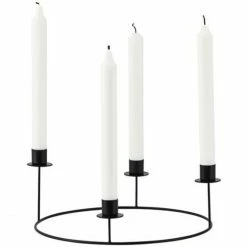 Aktion ? House Doctor Ring KerzenstÀnder - à 27 Cm - Höhe 11,5 Cm - Schwarz ?
