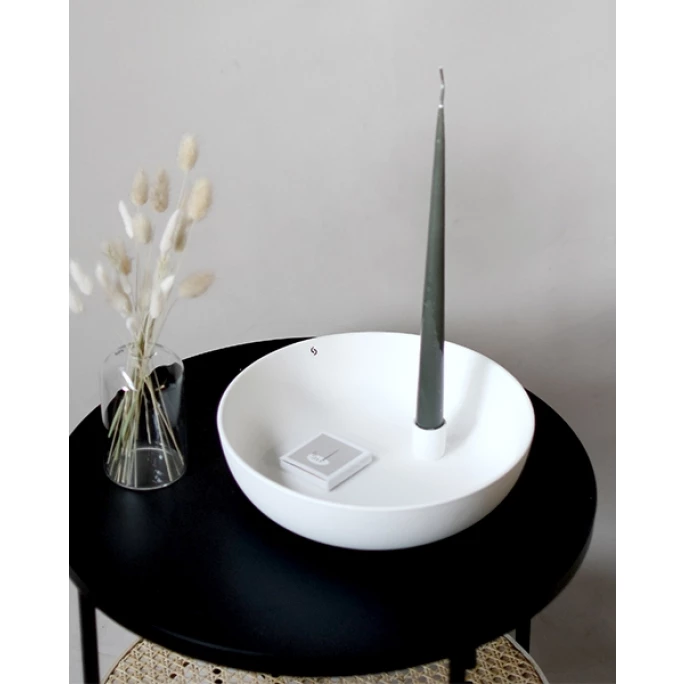 Auslauf ❤️ Storefactory LIDATORP Kerzenhalter XL - Ø 26 Cm - Höhe 7 Cm - White ? 2 Auslauf ❤️ Storefactory LIDATORP Kerzenhalter XL - Ø 26 Cm - Höhe 7 Cm - White ? – Bild 2
