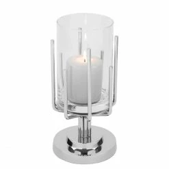 Rabatt ❤️ Fink Living Fink LUXOR Kerzenständer Mit Fuß - Ø 14 Cm - Höhe 25 Cm - Vernickelt / Glas ? -Applicata-shop unnamed file 415