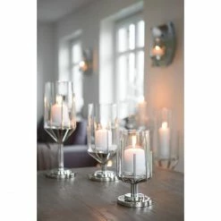 Rabatt ❤️ Fink Living Fink LUXOR Kerzenständer Mit Fuß - Ø 14 Cm - Höhe 25 Cm - Vernickelt / Glas ? -Applicata-shop unnamed file 416