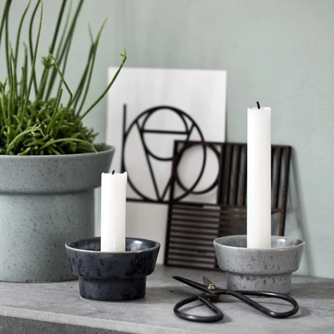 Großhandel ? Kähler Design Kähler Ombria Kerzenleuchter Für Blockkerzen - Ø 7,5 Cm - Höhe 5 Cm - Moonlight Blue ? 2 Großhandel ? Kähler Design Kähler Ombria Kerzenleuchter Für Blockkerzen - Ø 7,5 Cm - Höhe 5 Cm - Moonlight Blue ? – Bild 2