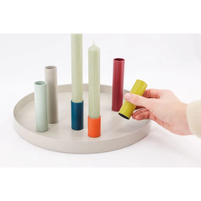 Billig ? Remember Luna Kerzenhalter-Set Magnetisch - Tablett: Ø 30 Cm - H 2,5 Cm / Kerzenhalter (jeweils Ø 2,3 Cm): 2 X H 12 Cm - 1 X H 10 Cm - 1 X H 8 Cm - 1 X H 6 Cm - 1 X H 4 Cm - Bunt ? 2 Billig ? Remember Luna Kerzenhalter-Set Magnetisch - Tablett: Ø 30 Cm - H 2,5 Cm / Kerzenhalter (jeweils Ø 2,3 Cm): 2 X H 12 Cm - 1 X H 10 Cm - 1 X H 8 Cm - 1 X H 6 Cm - 1 X H 4 Cm - Bunt ? – Bild 2