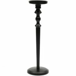 Auslauf ? Riviera Maison Rivièra Maison Warrington Kerzenhalter - Ø 11 Cm - Höhe 36 Cm - Schwarz ⌛